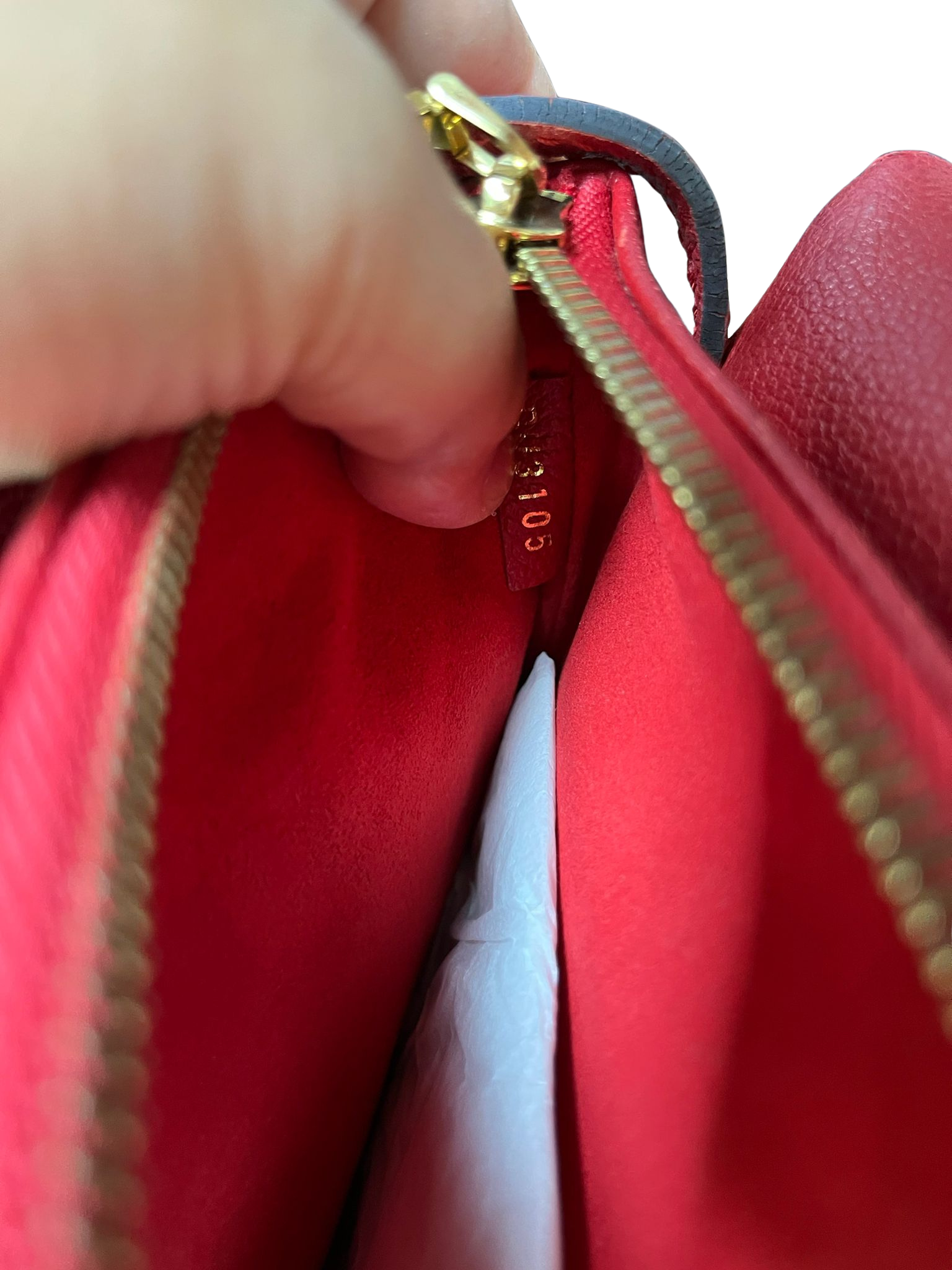 Louis Vuitton Monogram Empreinte Twice Shoulder Bag Cherry