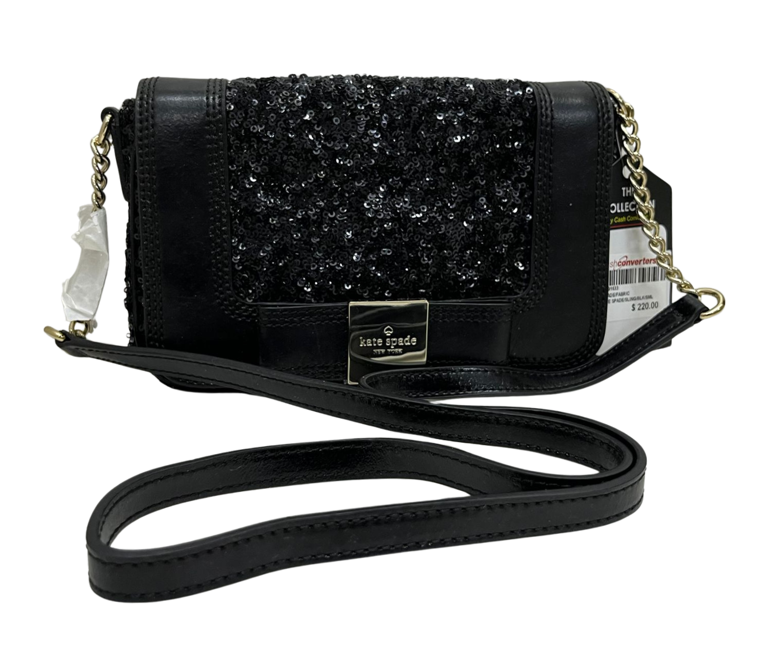Kate Spade Primrose Hill Kaelin Sequin Evening Bag Black