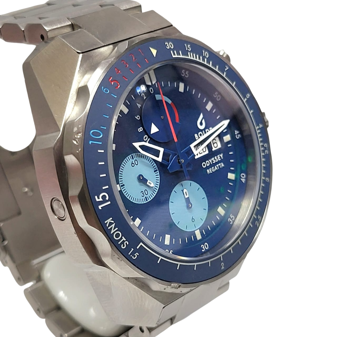 BOLDR Odyssey Regatta #071/100 Limited Edition Automatic Diver's Watch Chronograph Admiral Blue 45.5mm
