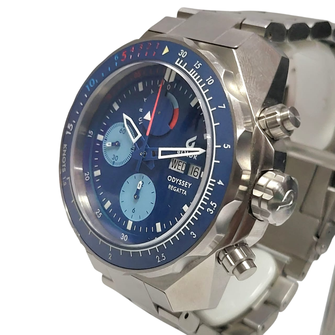 BOLDR Odyssey Regatta #071/100 Limited Edition Automatic Diver's Watch Chronograph Admiral Blue 45.5mm