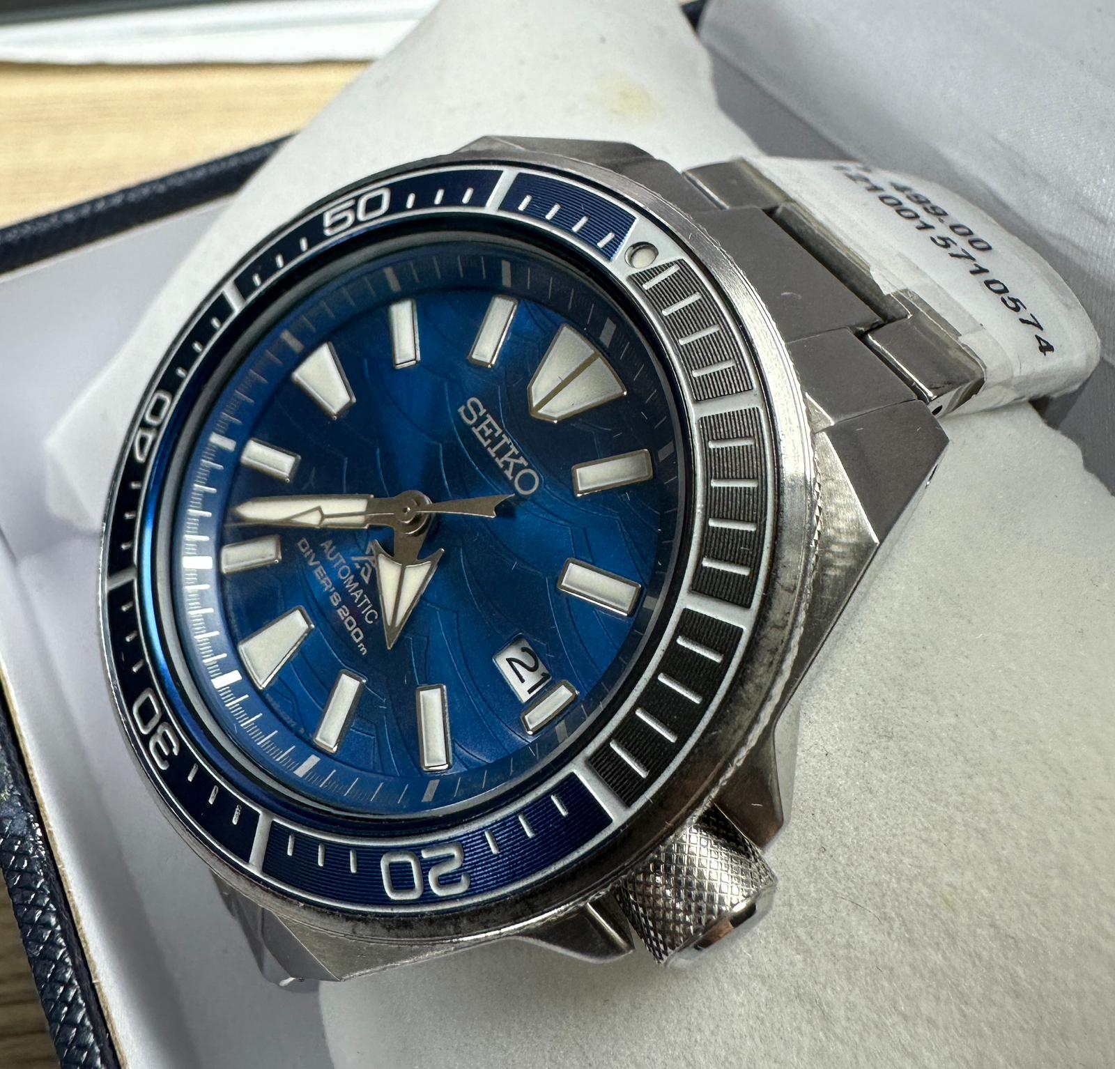 Seiko 4R35-03J0 Blue Dial Automatic Stainless Steel Men Watch