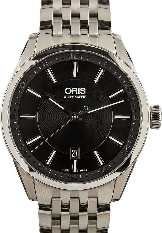 Oris Artix Date 3384521 Automatic Black Dial Stainless Steel Men Watch