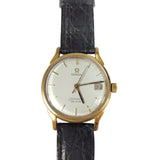 OMEGA Seamaster De Ville Men White Face Leather Strap