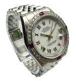 Rolex 68240 White Roman Dial Stainless Steel Midsize Bracelet Watch