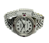 Rolex 68240 White Roman Dial Stainless Steel Midsize Bracelet Watch