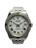 Rolex 68240 White Roman Dial Stainless Steel Midsize Bracelet Watch