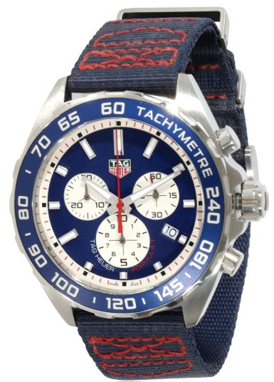 Tag Heuer Formula 1 Redbull Edition Chronograph Blue Dial Blue NATO Strap Watch for Men - CAZ1018.FC8213 ,43mm