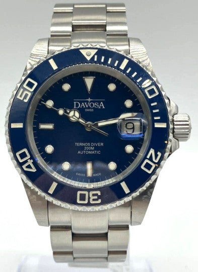 Davosa Ternos Diver Automatic Blue Dial Stainless Steel Men Watch