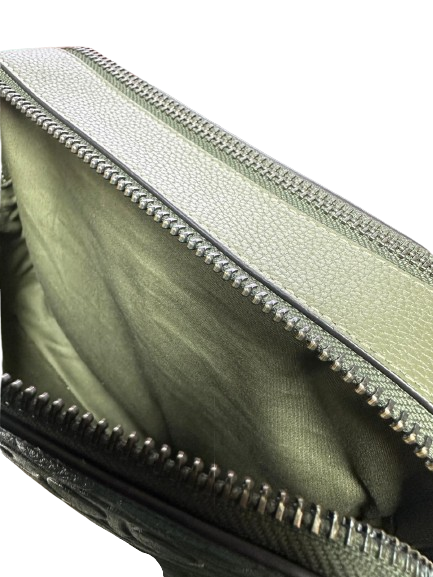 Coach F2124-CW660 Pebble Leather Green Colour Crossbody Bag
