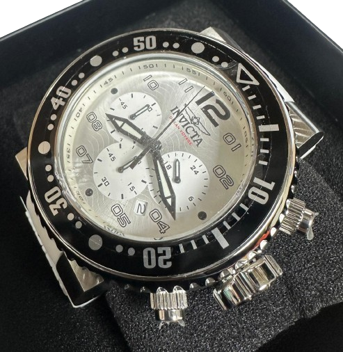 Invicta Ocean Voyage Quartz White Dial Strap Men Watch