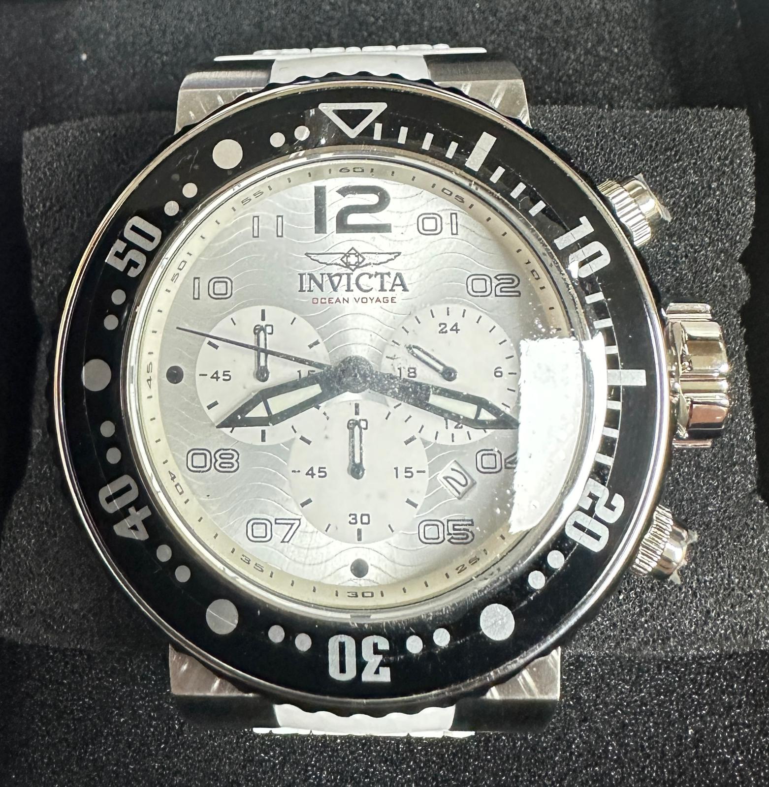 Invicta Ocean Voyage Quartz White Dial Strap Men Watch