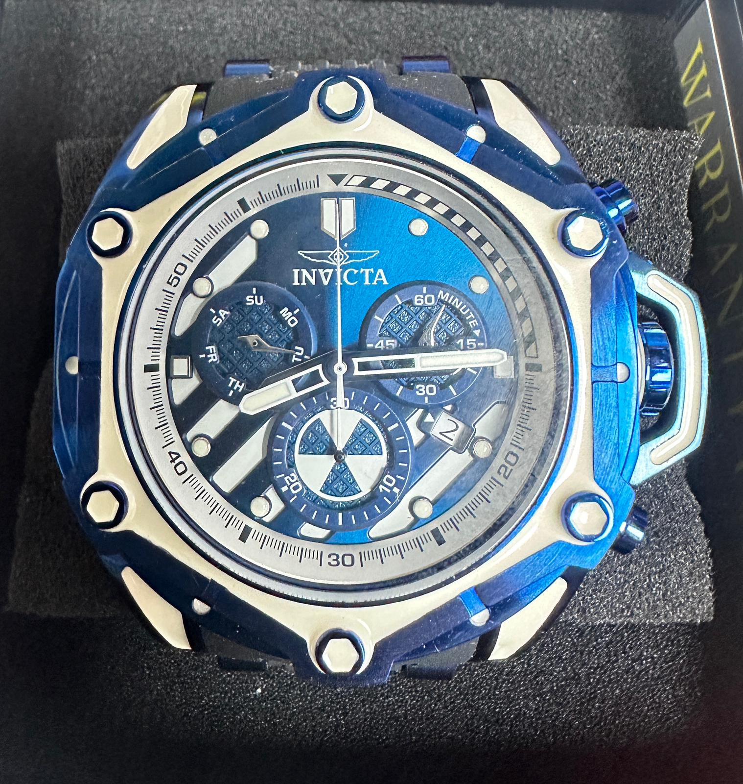 Invicta Sea Monster Quartz Blue Colour Dial Strap Men Watch