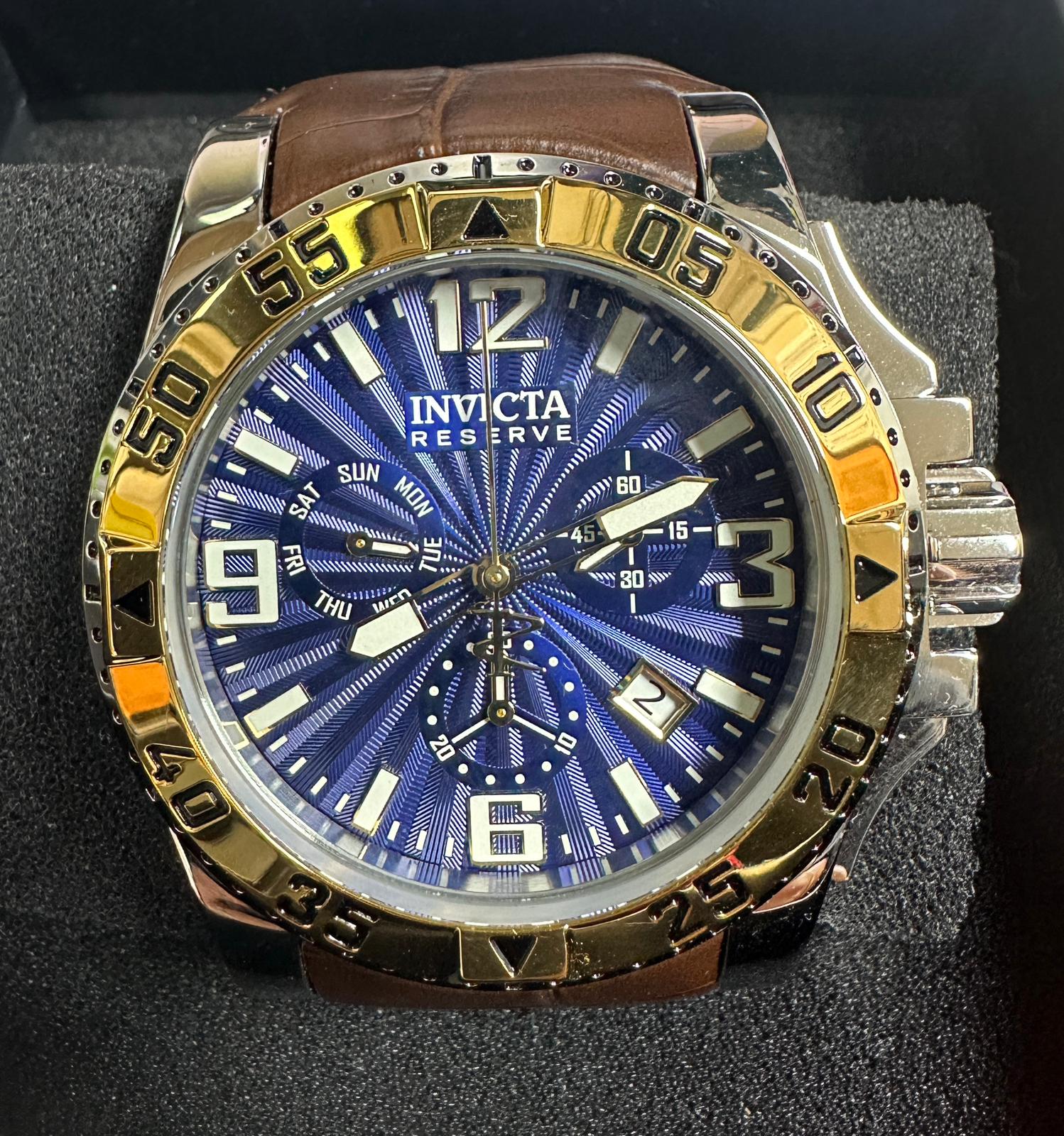 Invicta Excursion Blue Colour Dial Quartz Strap Men Watch
