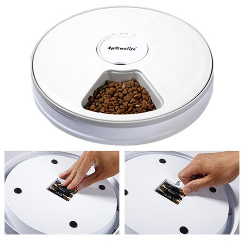 Plastic White Colour Training Pet Feeder