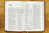 NASB Thinline Bible Large Print Leathersoft Brown Red Letter 1995 Text Comfort Print Imitation Leather