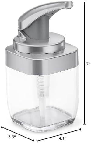 simplehuman 15 oz Square Push Pump Liquid Soap Dispenser