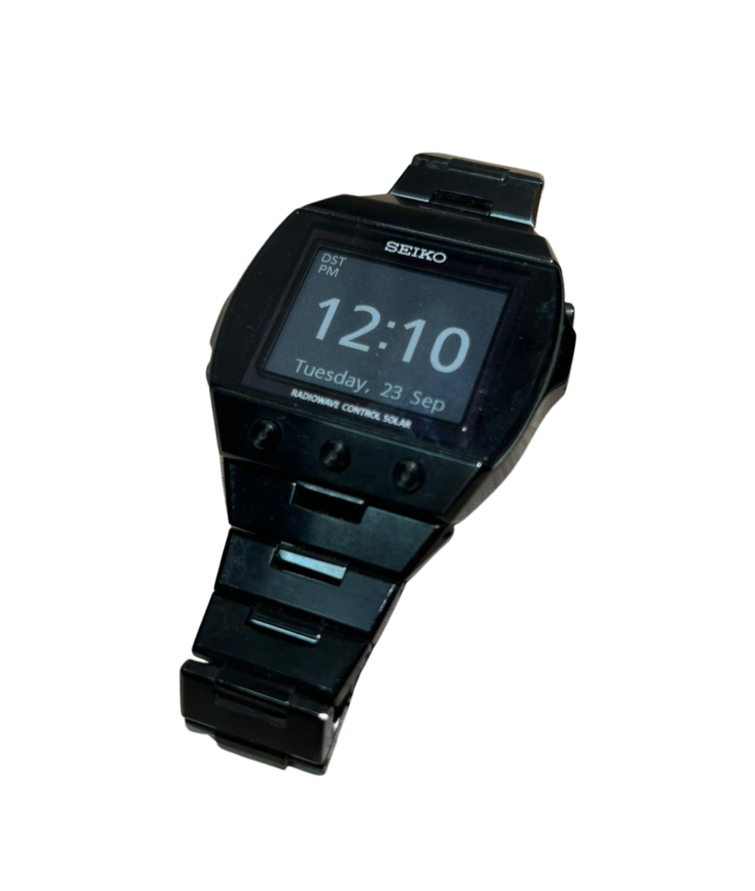 SEIKO Brights S770 0AA0 Black Mens Solar Watch Digital Active matrixEPD