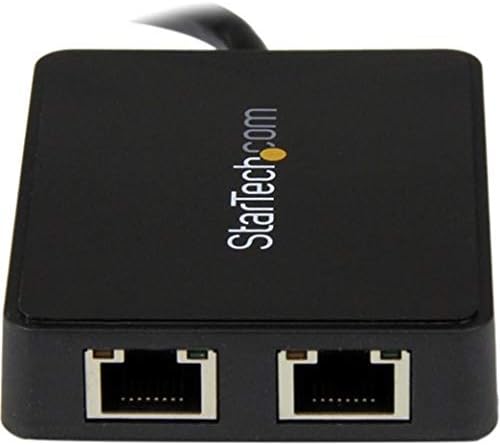 StarTech.com USB32000SPT USB 3.0 To 2 Port Gigabit Ethernet LAN Adapter With USB Port