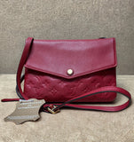 Louis Vuitton Monogram Empreinte Twice Shoulder Bag Cherry