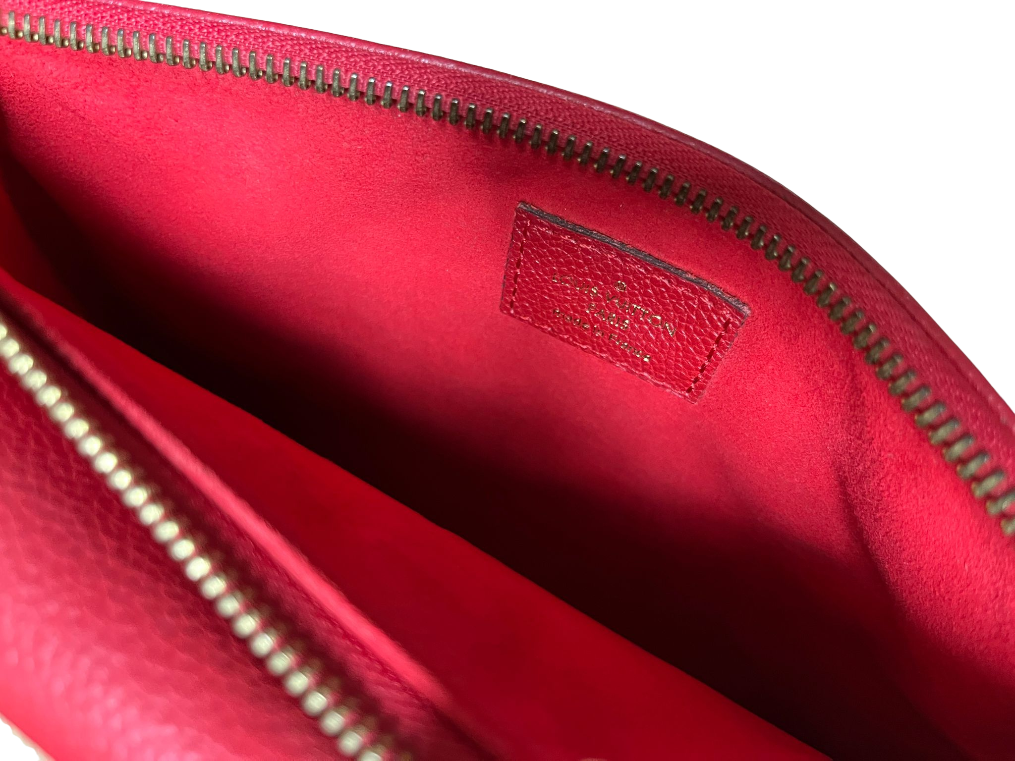 Louis Vuitton Monogram Empreinte Twice Shoulder Bag Cherry