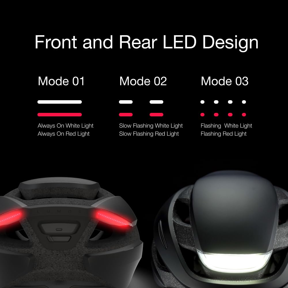 Lumos Ultra Smart Bike Helmet | Customizable Front and Back LED Lights with Turn Signals | Road Bicycle Helmets for Adults: Men, Women (Without MIPS)