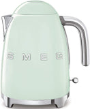 Smeg KLF03PGUK, 50's Retro Style Kettle, 1.7 L Capacity with Water Level Indicator, 360 Swivel Base, Anti-Slip Feet, Soft Opening Lid, Stainless Steel, Pastel Green