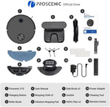 Proscenic V10 Robot Vacuum Cleaner, 3000Pa Strong Suction LiDAR robot vacuum, Sonic Mopping, Ultrasonic Carpet Recognition, App & Alexa Voice Control, Self-Charging, for Hard Floor & Low Pile Carpet