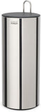 Joseph Joseph EasyStore Luxe Stainless Steel Concealed Toilet Paper Holder Stand Storage With Lid