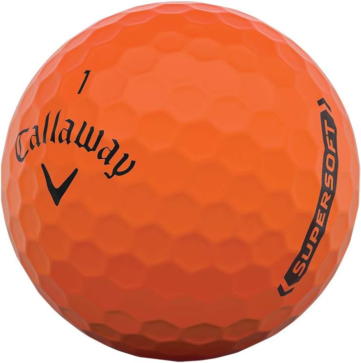 Callaway Golf Supersoft Matt Golf Balls Orange Pack Of 12