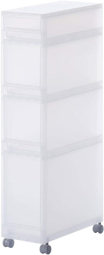 Muji Polypropylene Stocker with Caster 2,Translucent