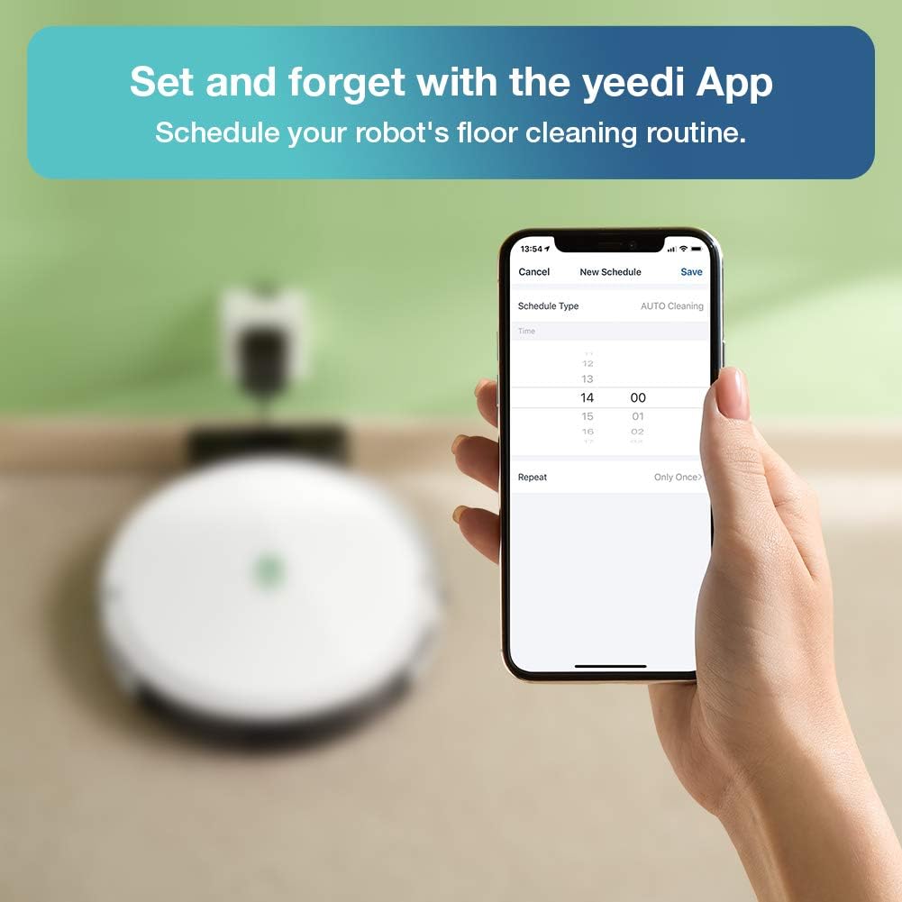 Yeedi k650 Robot Vacuum, 2000Pa Wi-Fi Robotic Vacuum Cleaner with 800ML Big Dustbin and Tangle-Free Brush, Perfect for Pet Hair, Carpets, Hard Floor, Self-Charging, Compatible with Boundary Strips