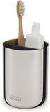 Joseph Joseph 70580 EasyStore Luxe Stainless Steel Toothbrush Caddy, Silver