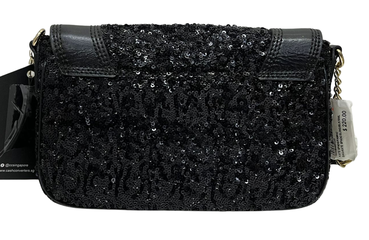 Kate Spade Primrose Hill Kaelin Sequin Evening Bag Black