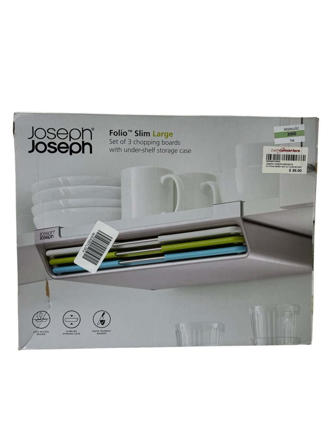 Joseph Joseph Folio Slim Large 3pc Chopping Board Set