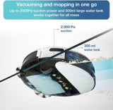 Yeedi k650 Robot Vacuum, 2000Pa Wi-Fi Robotic Vacuum Cleaner with 800ML Big Dustbin and Tangle-Free Brush, Perfect for Pet Hair, Carpets, Hard Floor, Self-Charging, Compatible with Boundary Strips