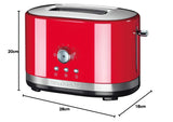 KitchenAid Empire red 2-Slot Manual Control Toaster 5KMT2116BER, RED