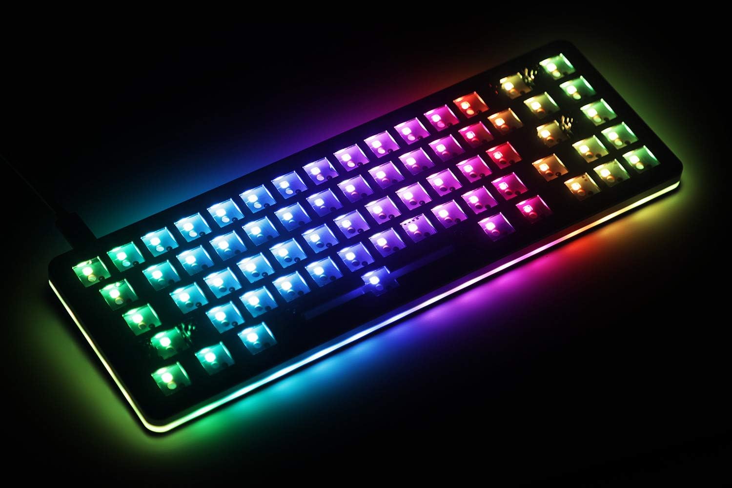DROP ALT Mechanical Keyboard — 65% (67 Key) Gaming Keyboard, Hot-Swap Switches, Programmable Macros, RGB LED Backlighting, USB-C, Doubleshot PBT, Aluminum Frame (Barebones, Gray)