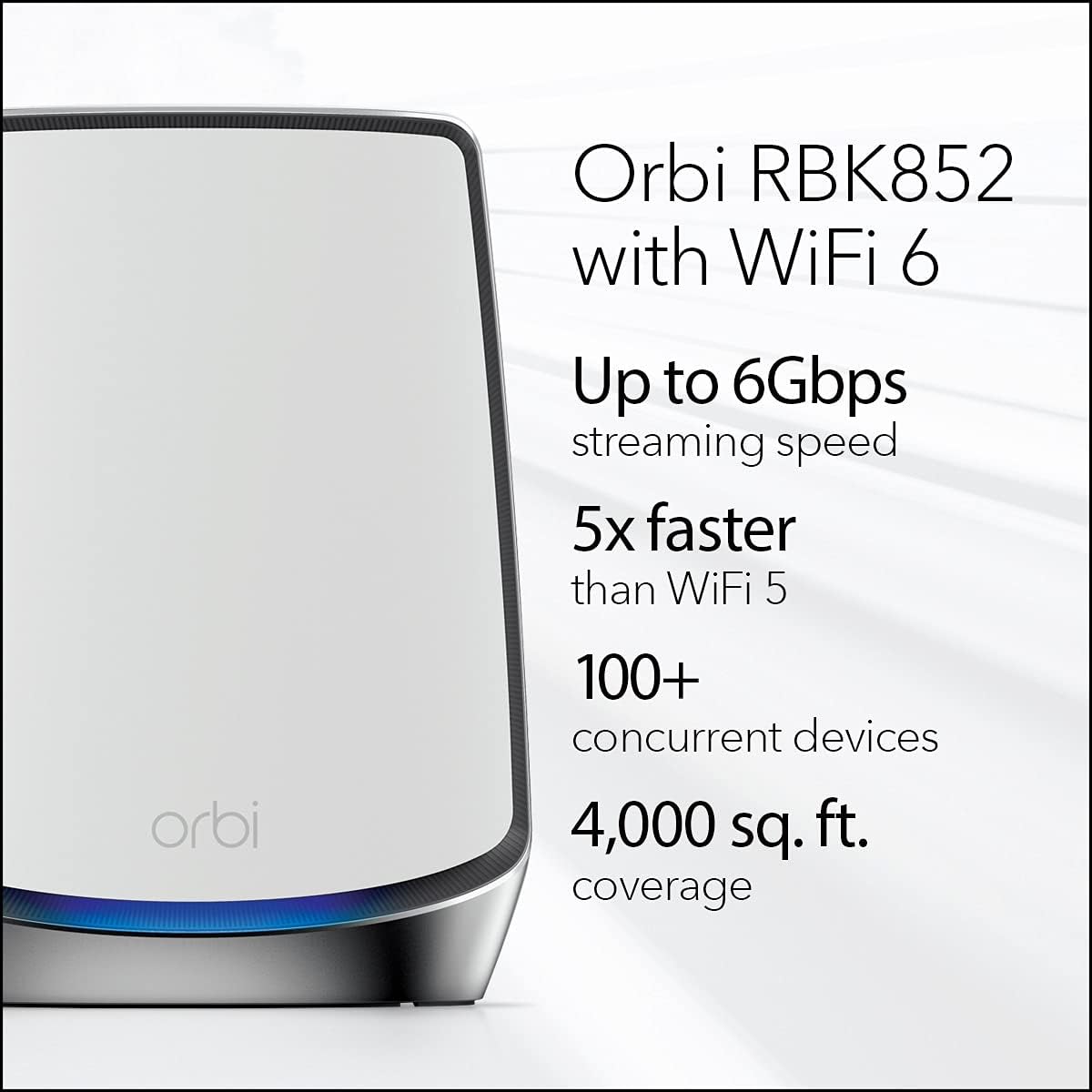 NETGEAR Orbi AX6000 TriBand WiFi 6 Mesh System RBK852