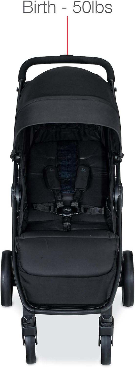 Britax B-Clever Compact Stroller, Cool Flow Teal - One Hand Fold, Ventilated Seating Area, All Wheel Suspension