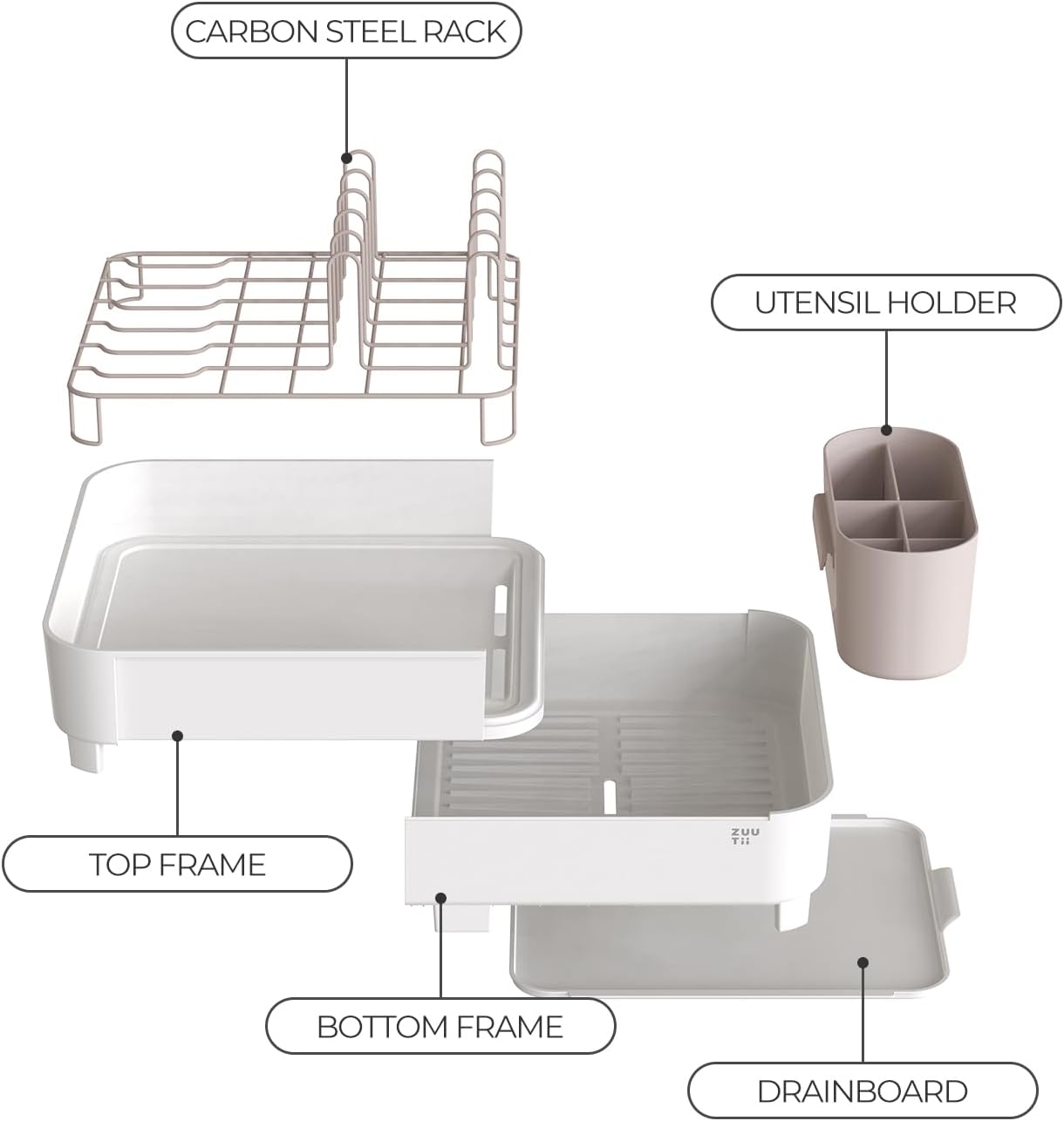 ZUUTII DISH DRYING RACK LIGHT CREAM