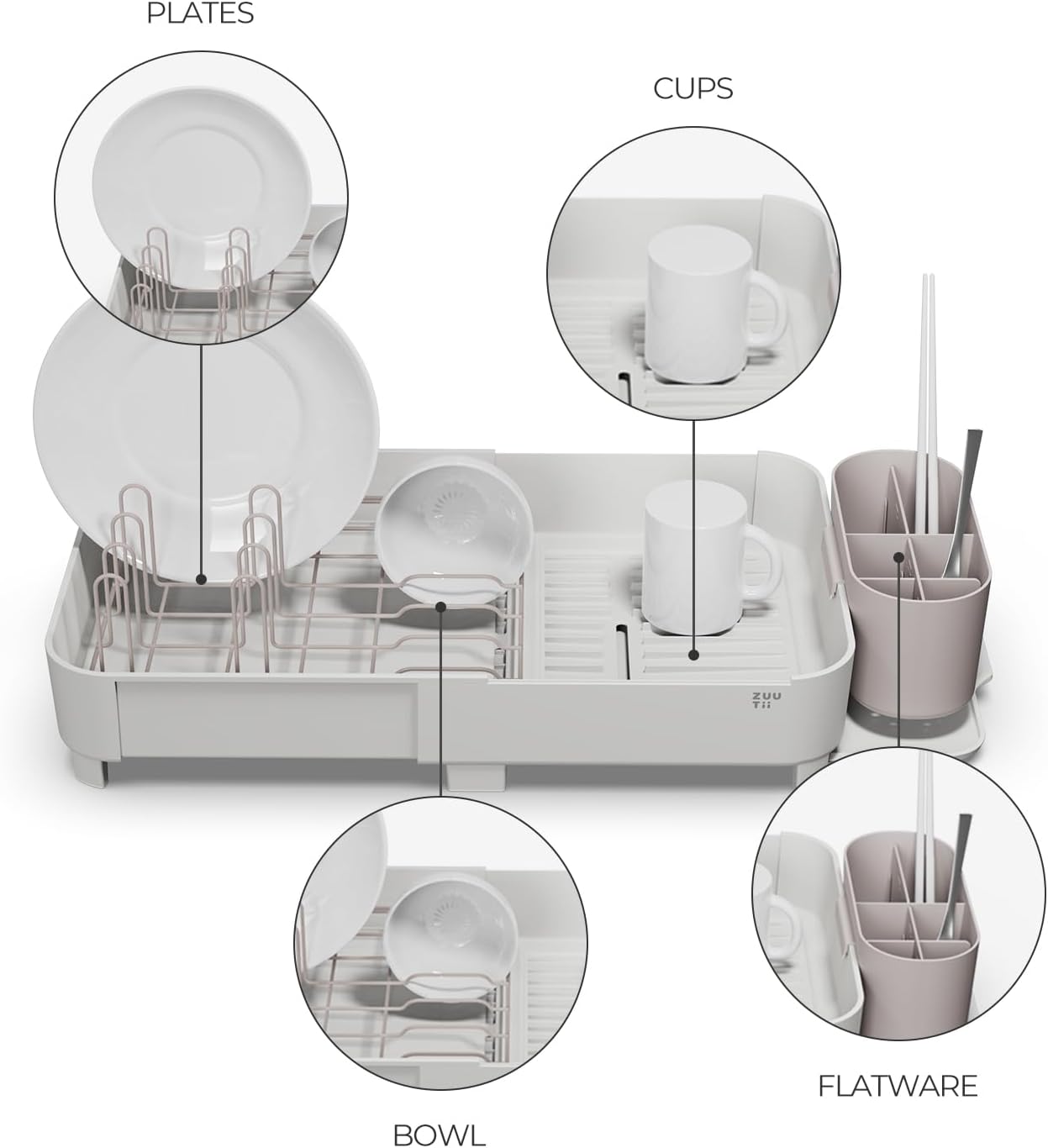 ZUUTII DISH DRYING RACK LIGHT CREAM