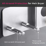 Hair Dryer Holder For Dyson Supersonic Hair Dryer For Dyson Airwrap Styler Organizer Storage Shelf 2in1 Wall Mounted Stand Fits Curler Diffuser Two Nozzles For Bathroom Bedroom Hair Salon Barbershop