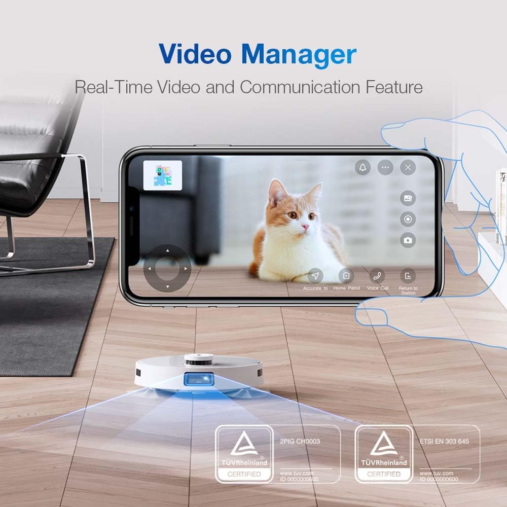 Robot Vacuum Cleaner White Ecovacs 623 Deebot T10