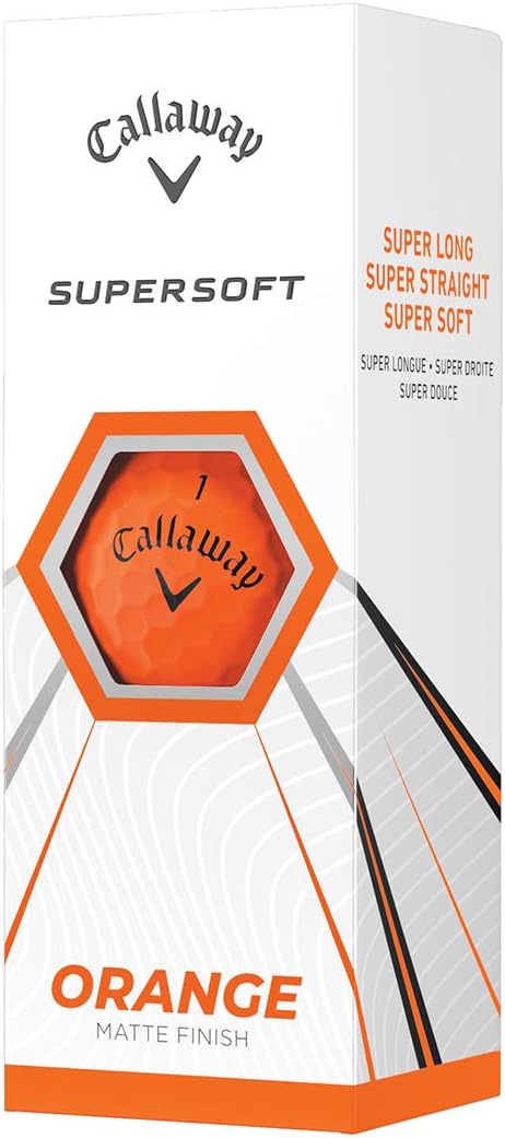 Callaway Golf Supersoft Matt Golf Balls Orange Pack Of 12
