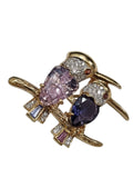 Kunzite & Iolite Diamond Brooch