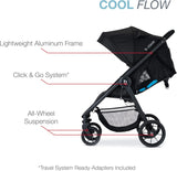 Britax B-Clever Compact Stroller, Cool Flow Teal - One Hand Fold, Ventilated Seating Area, All Wheel Suspension