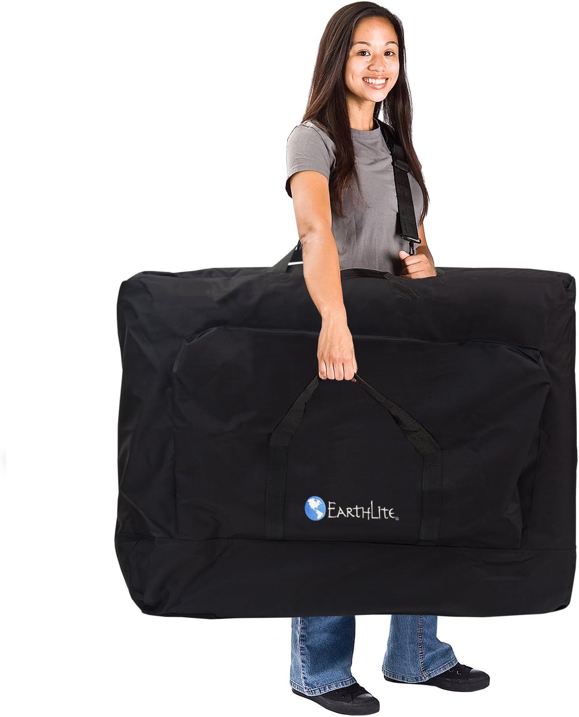 EARTHLITE MediSport Portable Massage Table Package - Heavy Duty, Low Height Range, Ideal for Osteopaths, Chiropractors & Physical Therapists incl. Face Hole, Filler and Carry Case