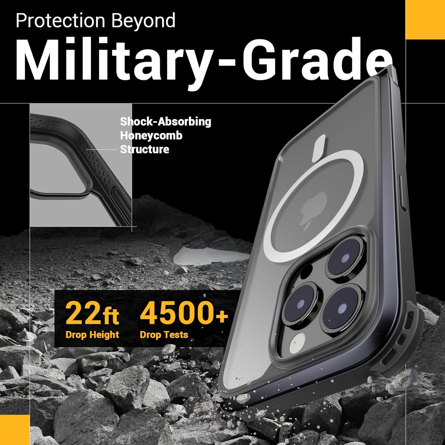 MAGEASY Case with Strap For iPhone 15 Pro Max