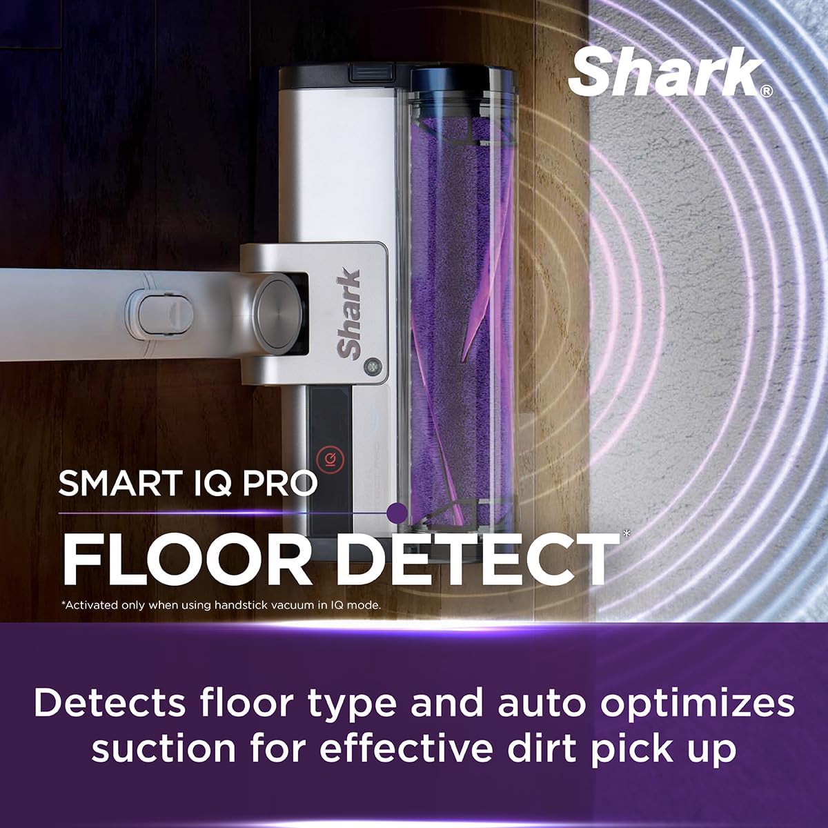 Shark CleanSense IQ+ Cordless Vacuum, Smart IQ PRO with 4 Smart Sensors, Auto Empty Convenience, Powerful Suction and Ultra-lightweight at 2.2kg, Shark IW3241SM 9 (USED)