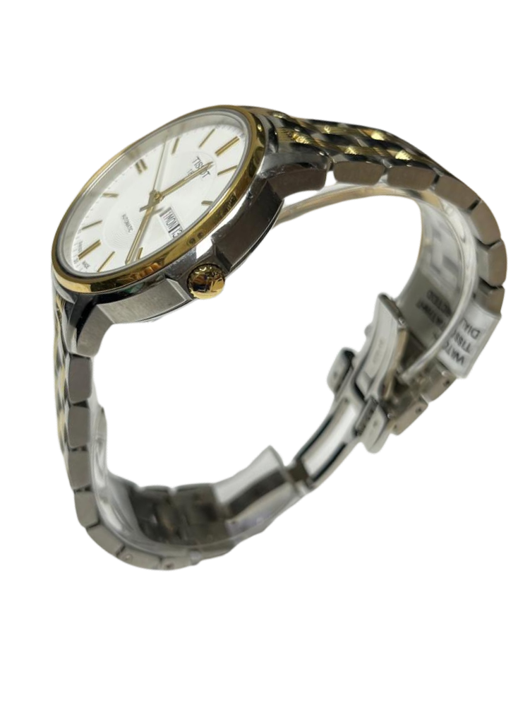 Tissot TClassic Automatic III T065430A White DayDate Gold PVD
